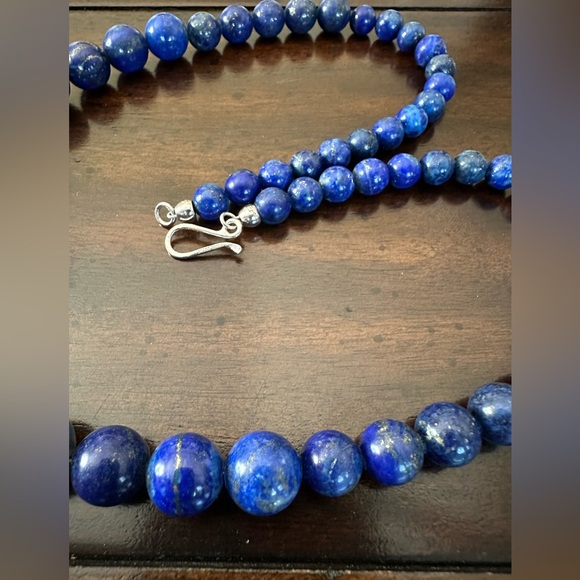 Jay King Lapis Lazuli and Micro Opal Necklace with Sterling Silver Clasp. - Picture 5 of 6